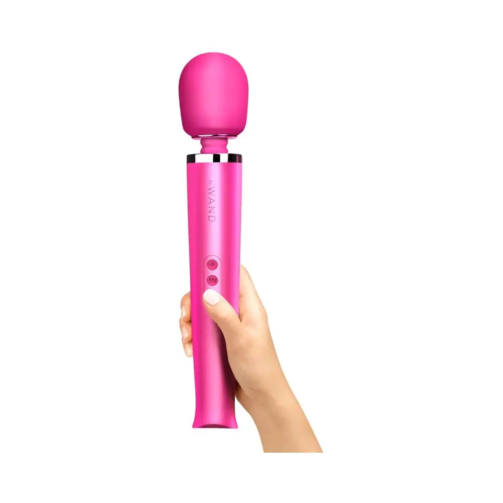 Rechargeable Vibrating Wand Massager Sex Toy - Magenta  Wand Vibrator