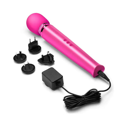 Rechargeable Vibrating Wand Massager Sex Toy - Magenta  Wand Vibrator