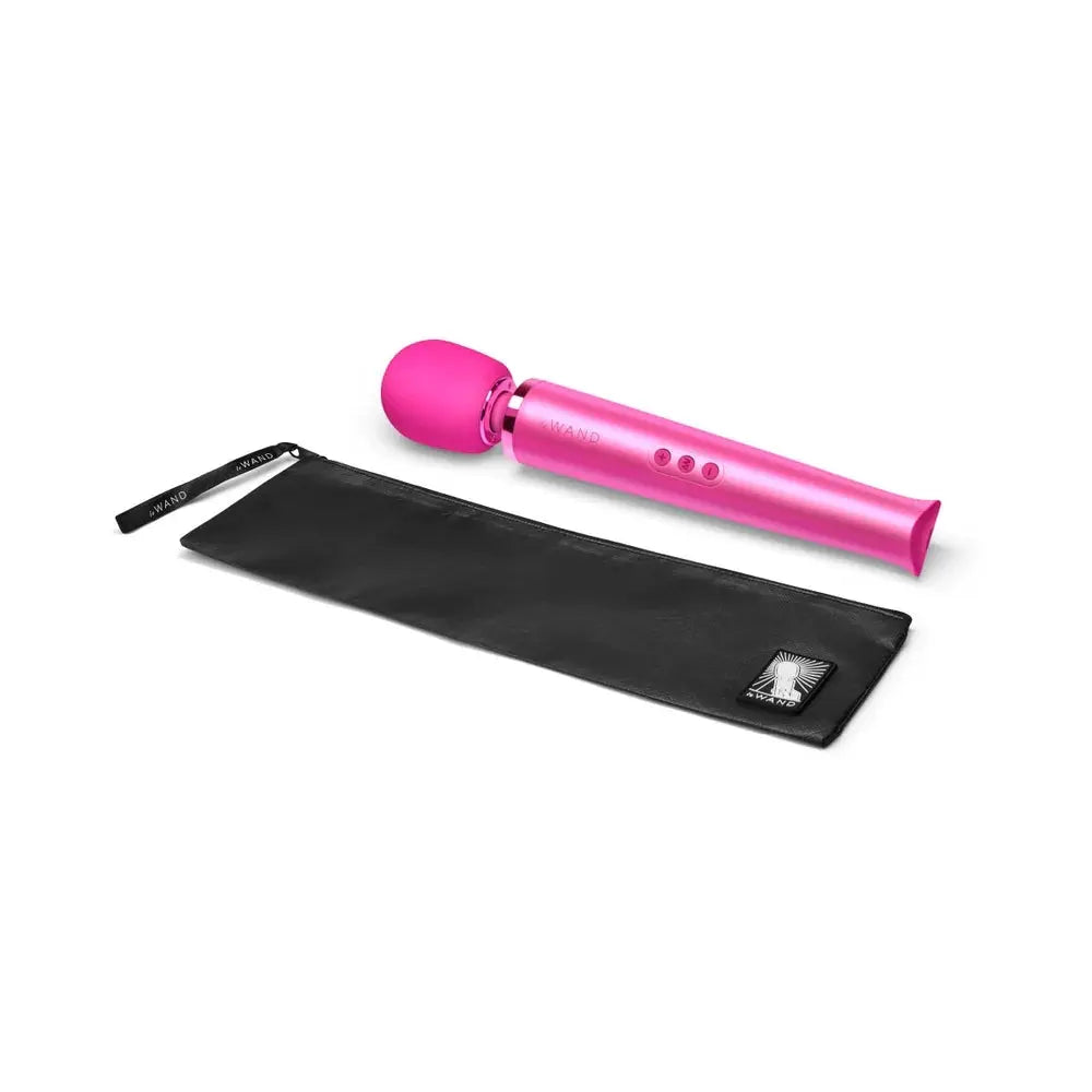 Rechargeable Vibrating Wand Massager Sex Toy - Magenta  Wand Vibrator