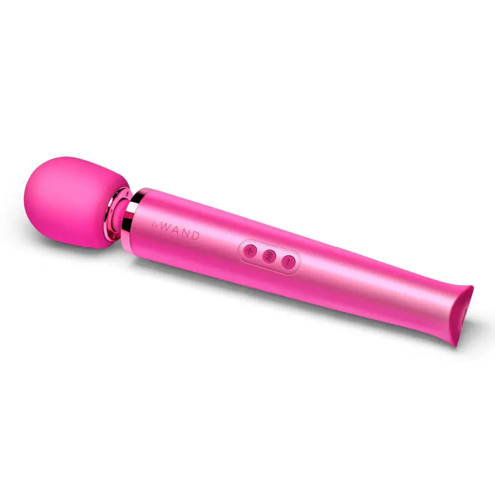 Rechargeable Vibrating Wand Massager Sex Toy - Magenta  Wand Vibrator