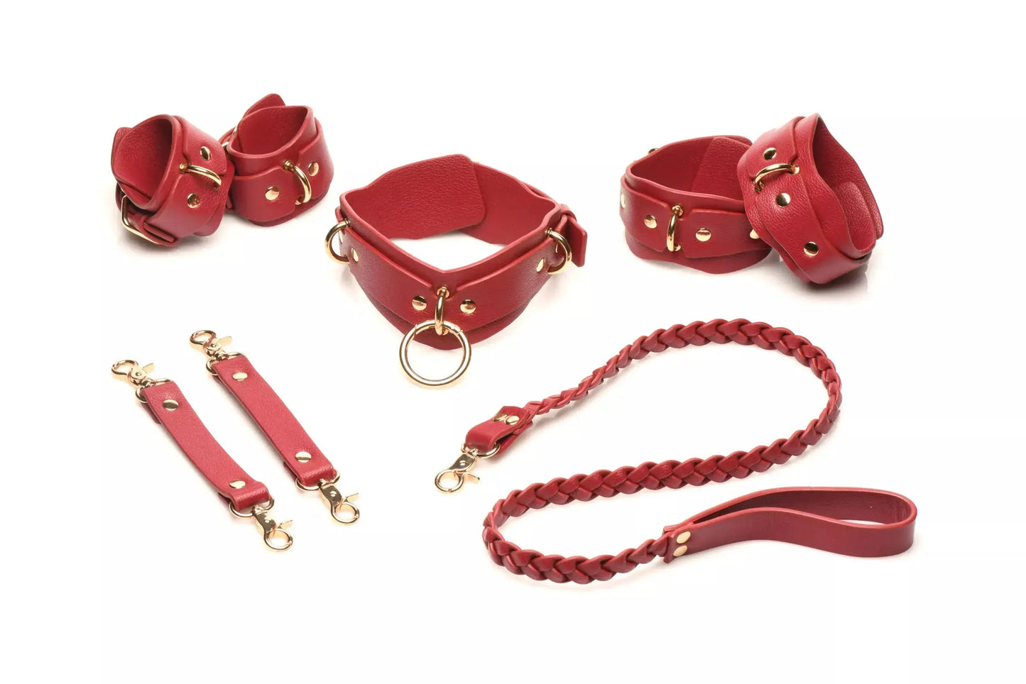 Red Faux Leather Restraint Set | Bondage Kit  Bondage Kits