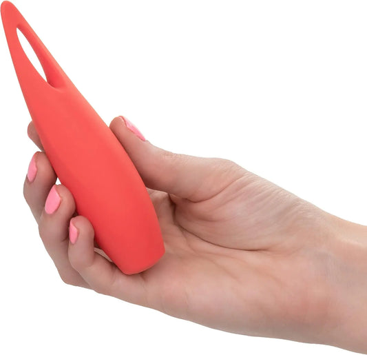 Red Hot Spark USB Rechargeable Silicone Massager Waterproof Red  Vibrating Toys