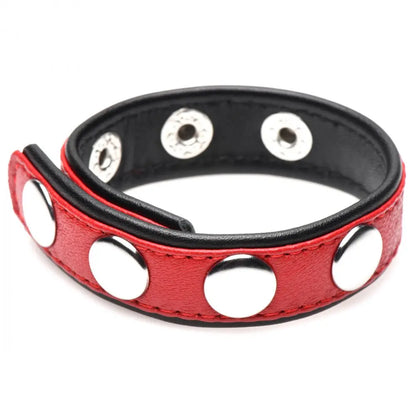 Red Leather Cock Strap Leather Speed Snap Adjustable Cock Ring  Cock Rings
