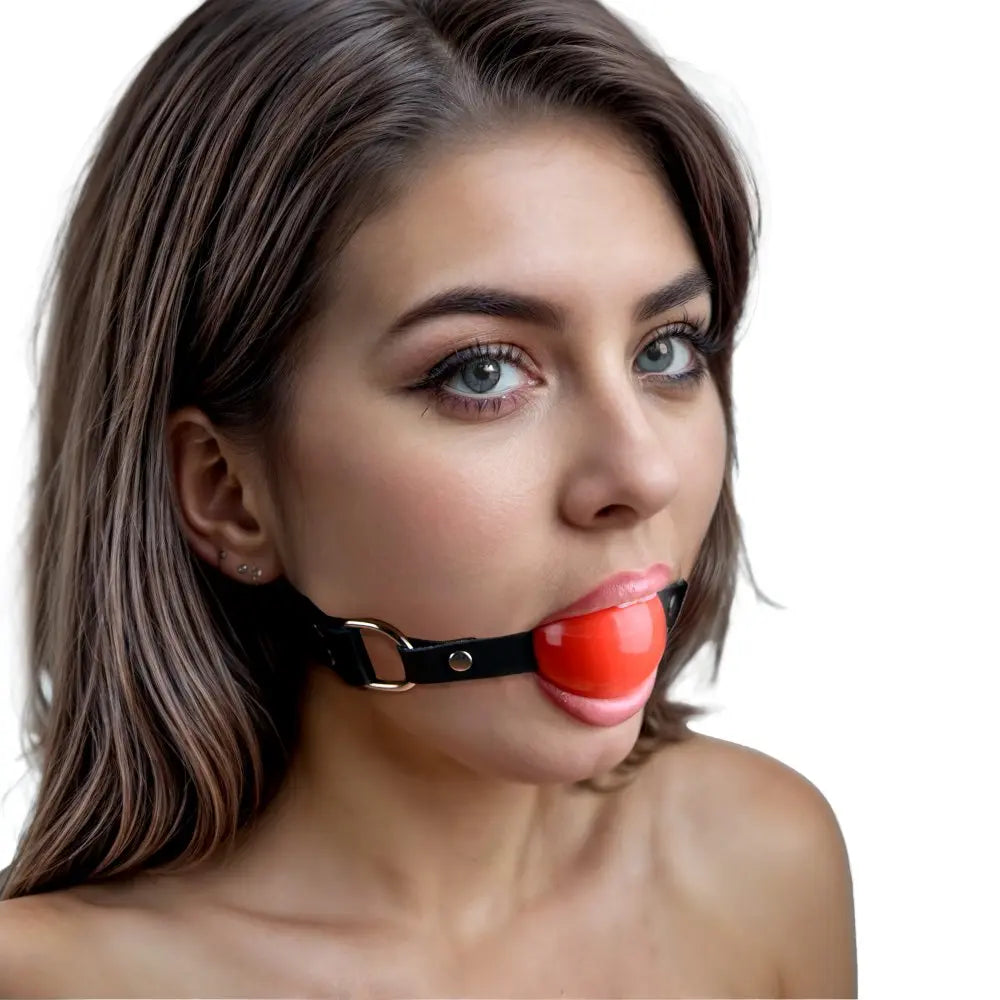 Red Silicone Ball Gag  Bondage Gear