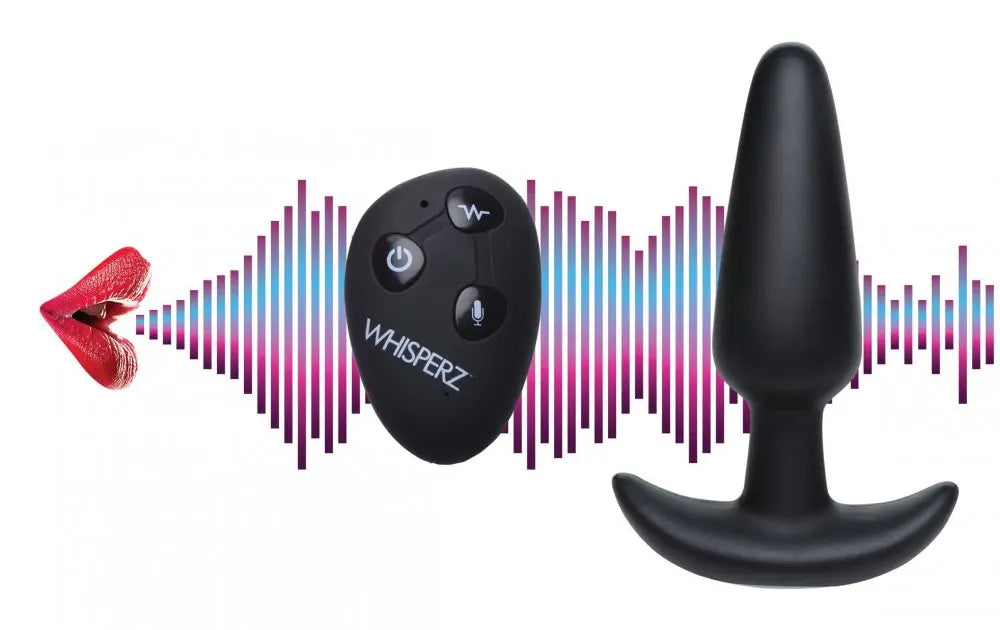 Remote Anal Voice Activated 10X Silicone Vibrating Butt Plug with Remote Control  Prostate Play