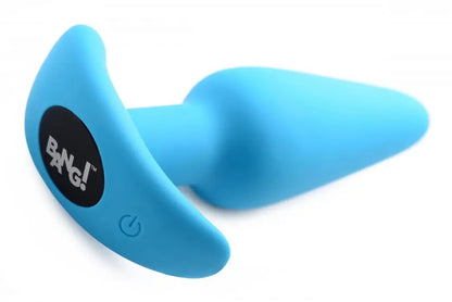 Remote Control 21X Silicone Vibrating Butt Plug - Blue  Vibrating Anal Sex Toy