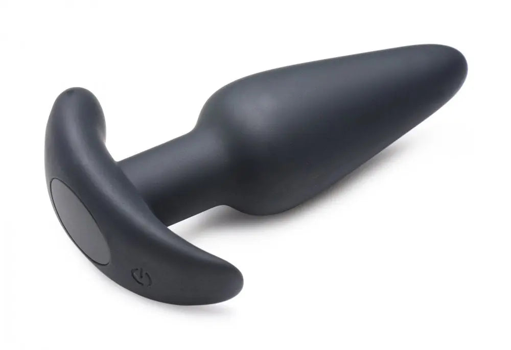 Remote Control 21X Vibrating Silicone Butt Plug - Black  Vibrating Anal Sex Toy