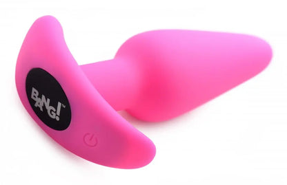 Remote Control 21X Vibrating Silicone Butt Plug - Pink  Vibrating Anal Sex Toy