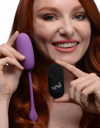 Remote Control 28X Silicone Plush Egg Vibrator Sex Toy - Purple  Bullet Vibrators