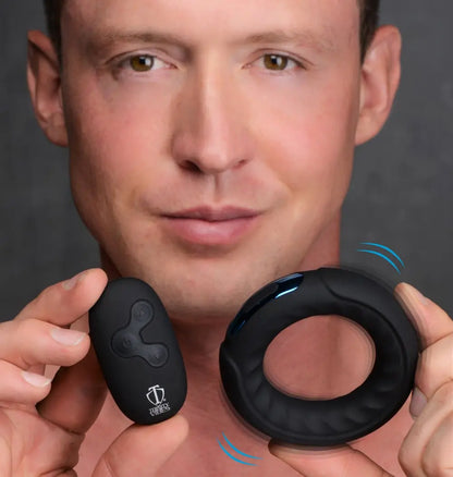Remote Control 7X Silicone Vibrating Cock Ring  Cock Rings