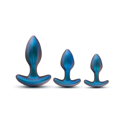 Remote Control Anal Training Set Cosmos Butt Plug Kit Lunar Blue  Anal Training