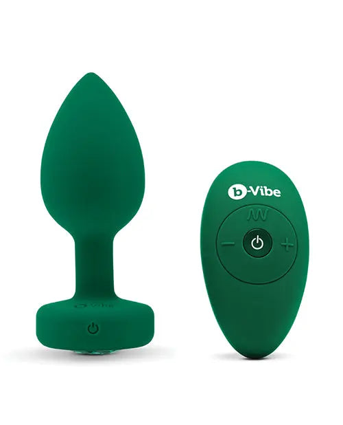 Remote Control Vibrating Jewel Butt Butt Plug Wide Base Anal Plug Sex Toy  (M/L)  Anal