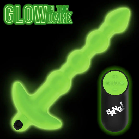 Remote Controlled Anal Toy Glow-in-the-Dark Silicone Anal Beads  Anal