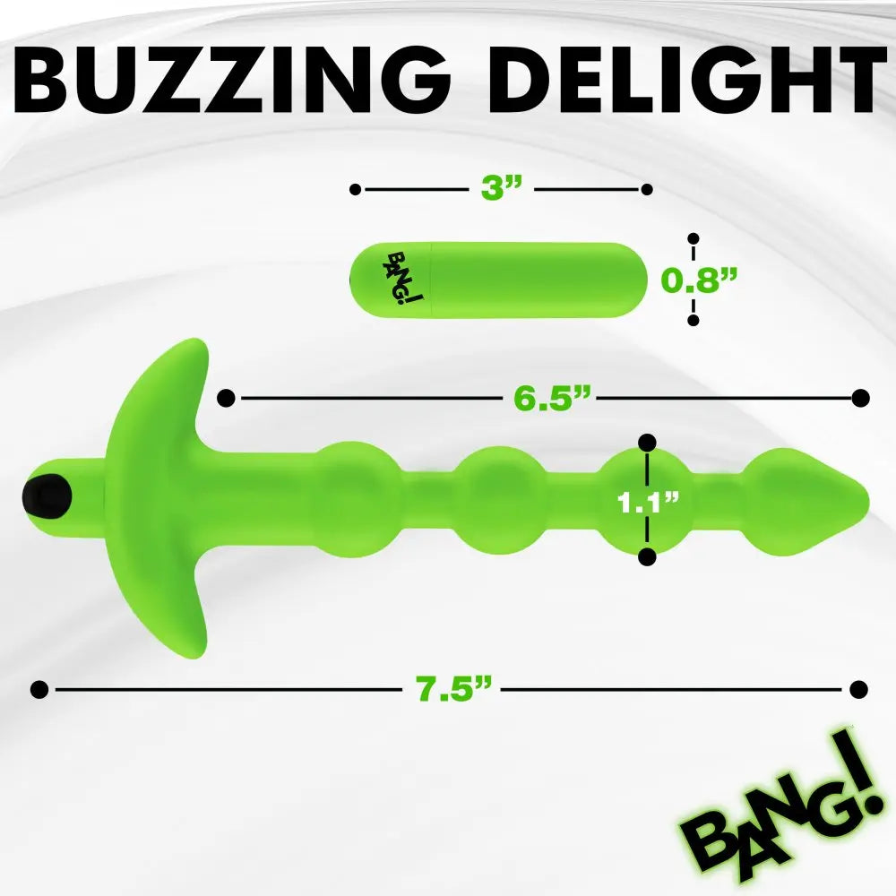 Remote Controlled Anal Toy Glow-in-the-Dark Silicone Anal Beads  Anal