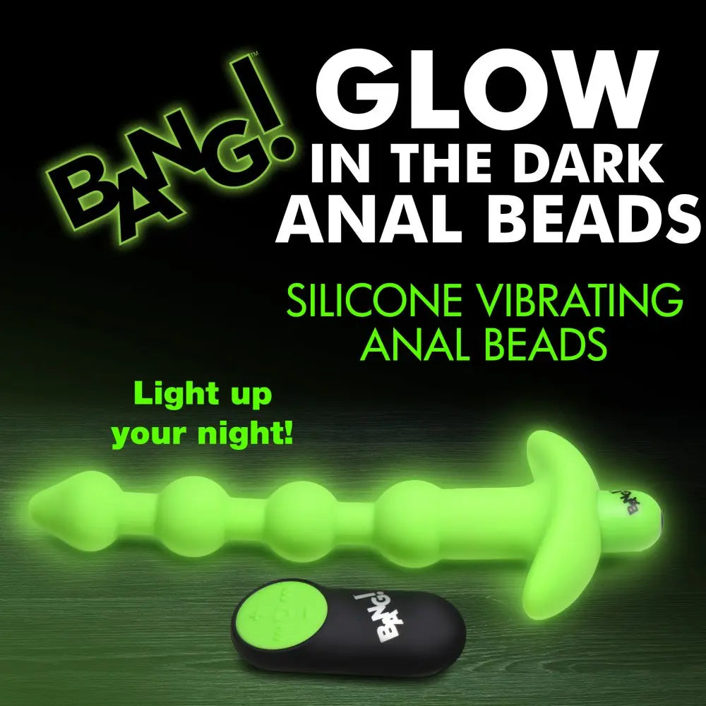 Remote Controlled Anal Toy Glow-in-the-Dark Silicone Anal Beads  Anal