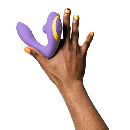 Reverb Rechargeable Silicone Clitoral and G-Spot Stimulator Purple  Rabbit Vibrators