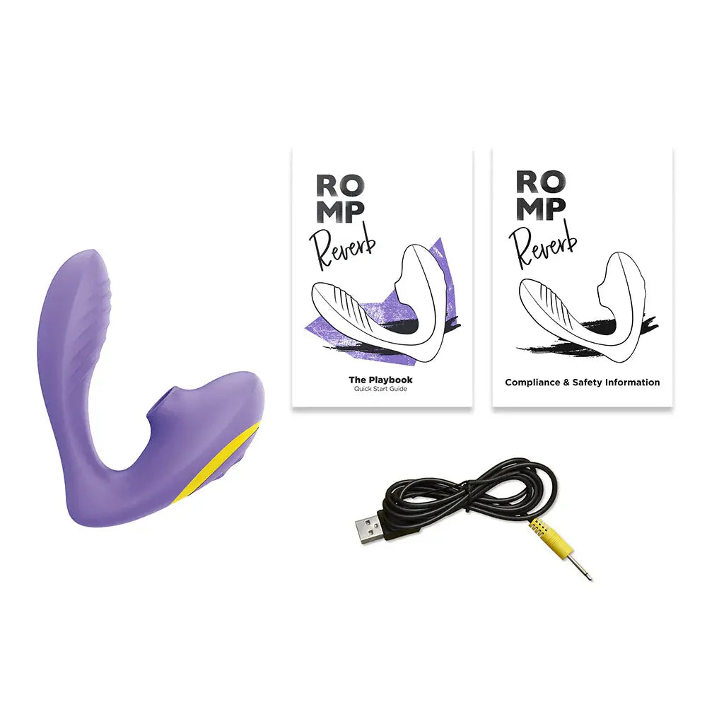 Reverb Rechargeable Silicone Clitoral and G-Spot Stimulator Purple  Rabbit Vibrators