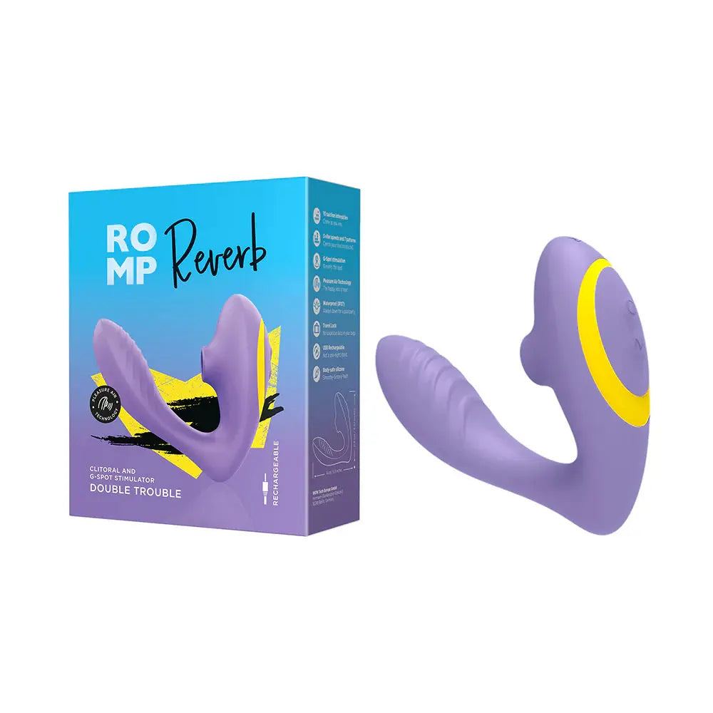 Reverb Rechargeable Silicone Clitoral and G-Spot Stimulator Purple  Rabbit Vibrators