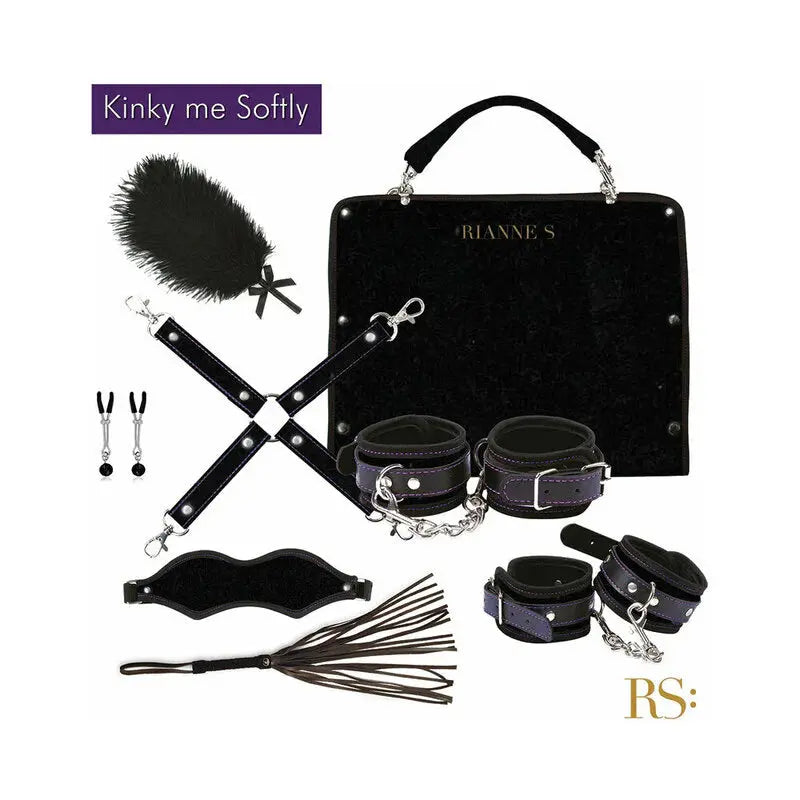 Rianne S Kinky Me Softly Bondage Kit Black  Fetish - Kits