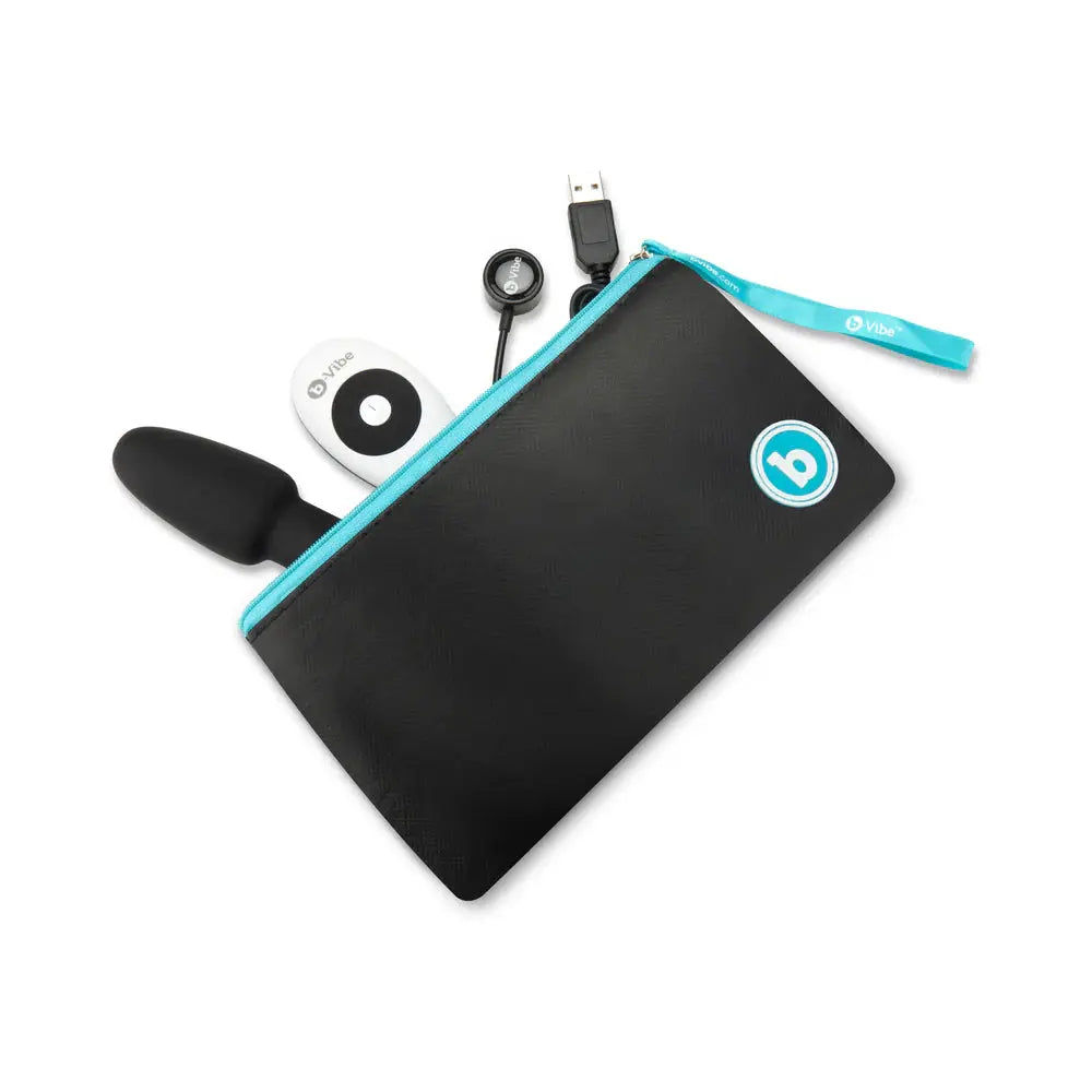 Rimming Small Rotating and Vibrating Remote Control Plug Black  Anal Plug Sex Toy