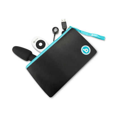 Rimming Small Rotating and Vibrating Remote Control Plug Black  Anal Plug Sex Toy