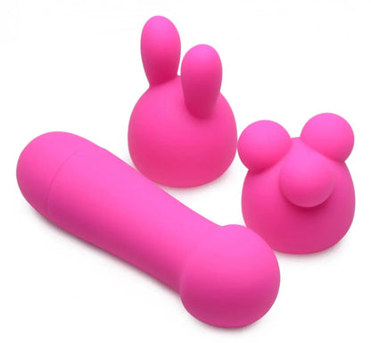 Rocket Mini Wand Vibrator with 2 Attachments  Vibrating Toys
