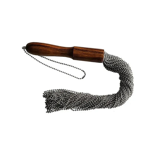 Rouge Beaded Metal Flogger Silver  Fetish - Whips Crops & Paddles