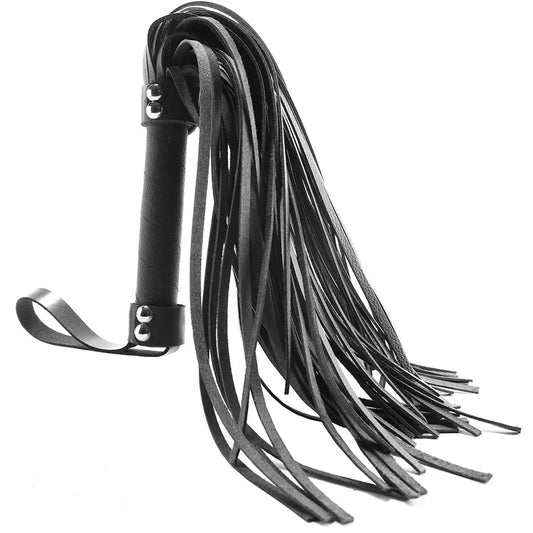 Rouge Flogger, H-Style Leather Black  Fetish - Whips Crops & Paddles