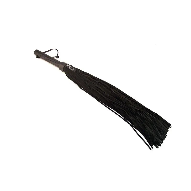 Rouge Flogger, Suede w/Leather Handle Black  Fetish - Whips Crops & Paddles