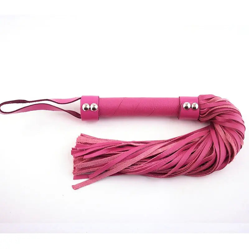 Rouge H-Style Leather Flogger Pink  Fetish - Whips Crops & Paddles