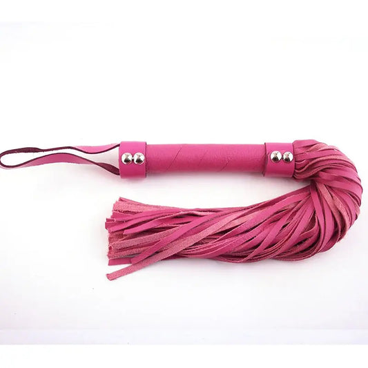 Rouge H-Style Leather Flogger Pink  Fetish - Whips Crops & Paddles