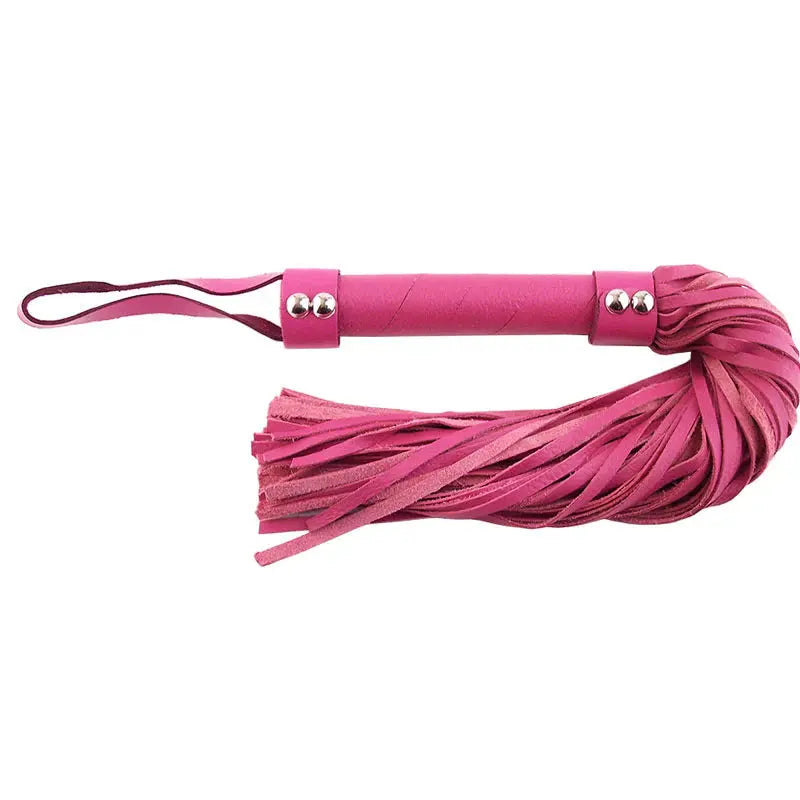Rouge H-Style Leather Flogger Pink  Fetish - Whips Crops & Paddles