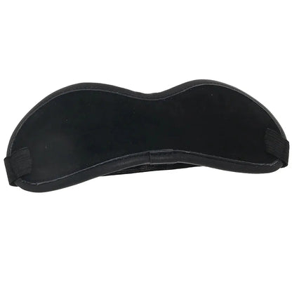 Rouge Leather Blindfold Black with Gold Accessories  Blindfold