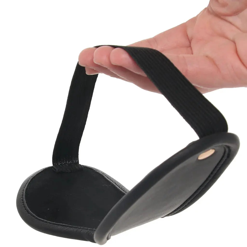 Rouge Leather Blindfold Black with Gold Accessories  Blindfold