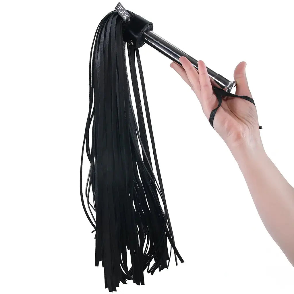 Rouge Leather Flogger with Steel Handle  Flogger