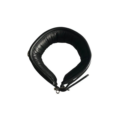 Rouge Leather Padded Collar Black  Fetish - Cuffs & Restraints
