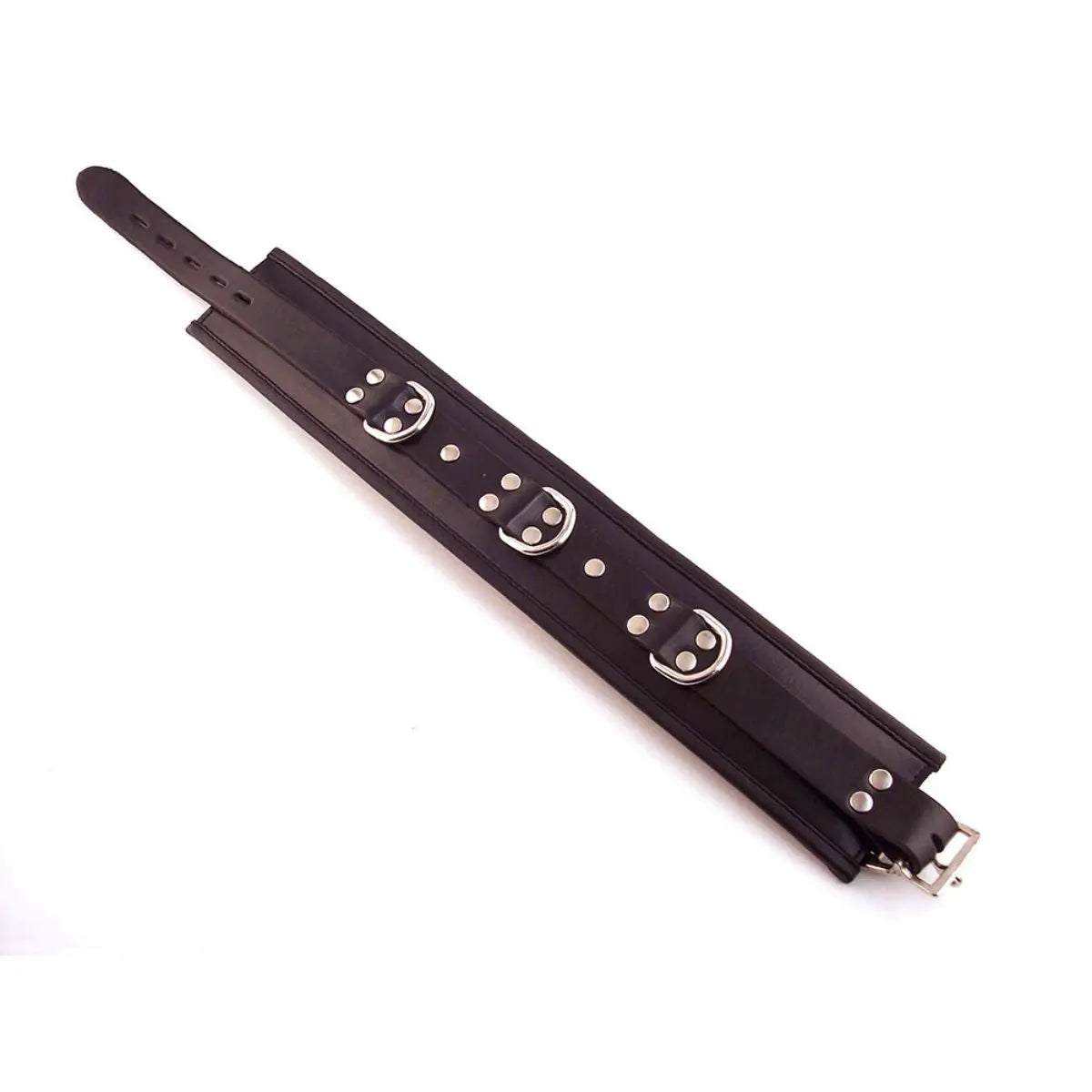 Rouge Leather Padded Collar Black  Fetish - Cuffs & Restraints