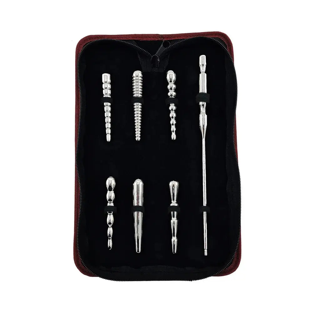 Rouge Stainless Steel Penis Plug Urethral Sex Toy Set 7pc with Bag  Penis Plug