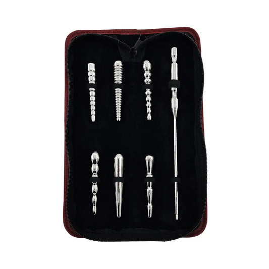 Rouge Stainless Steel Penis Plug Urethral Sex Toy Set 7pc with Bag  Penis Plug