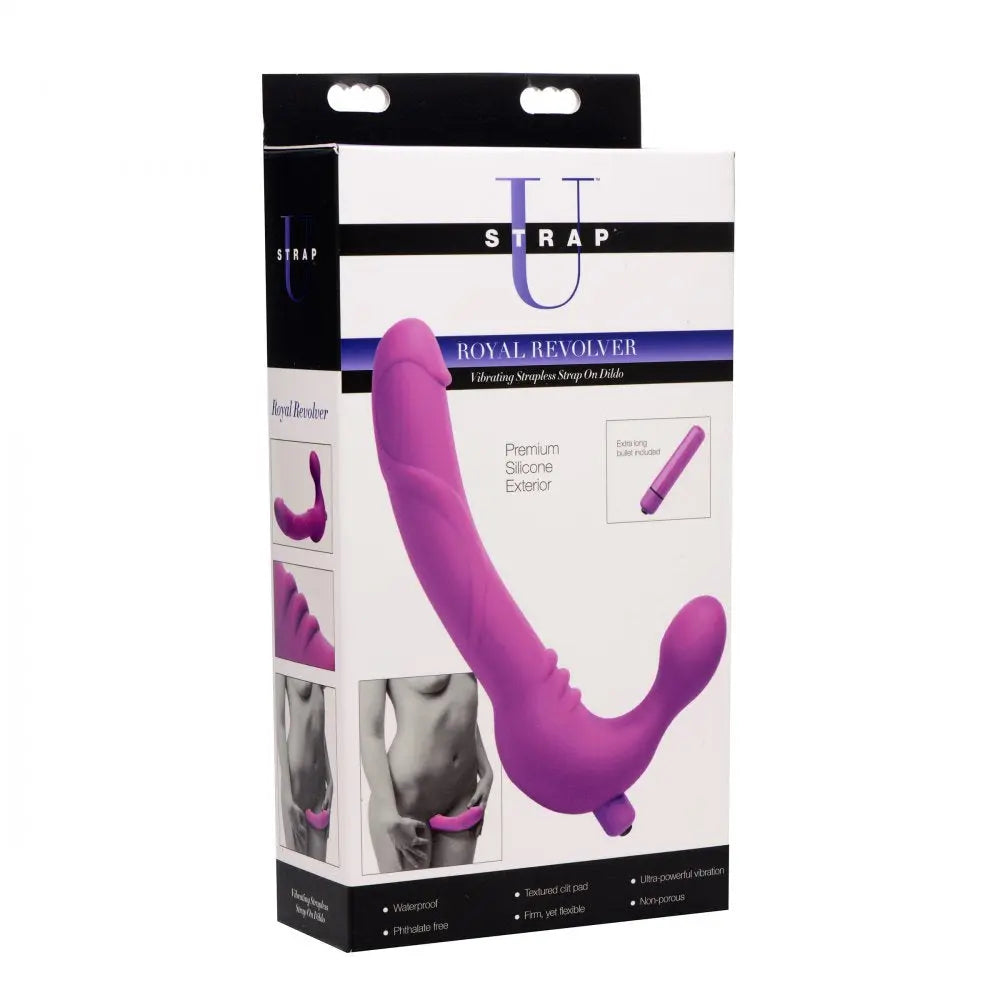 Royal Revolver Vibrating Strapless Silicone Strap On Dildo  Strap-on Dildo