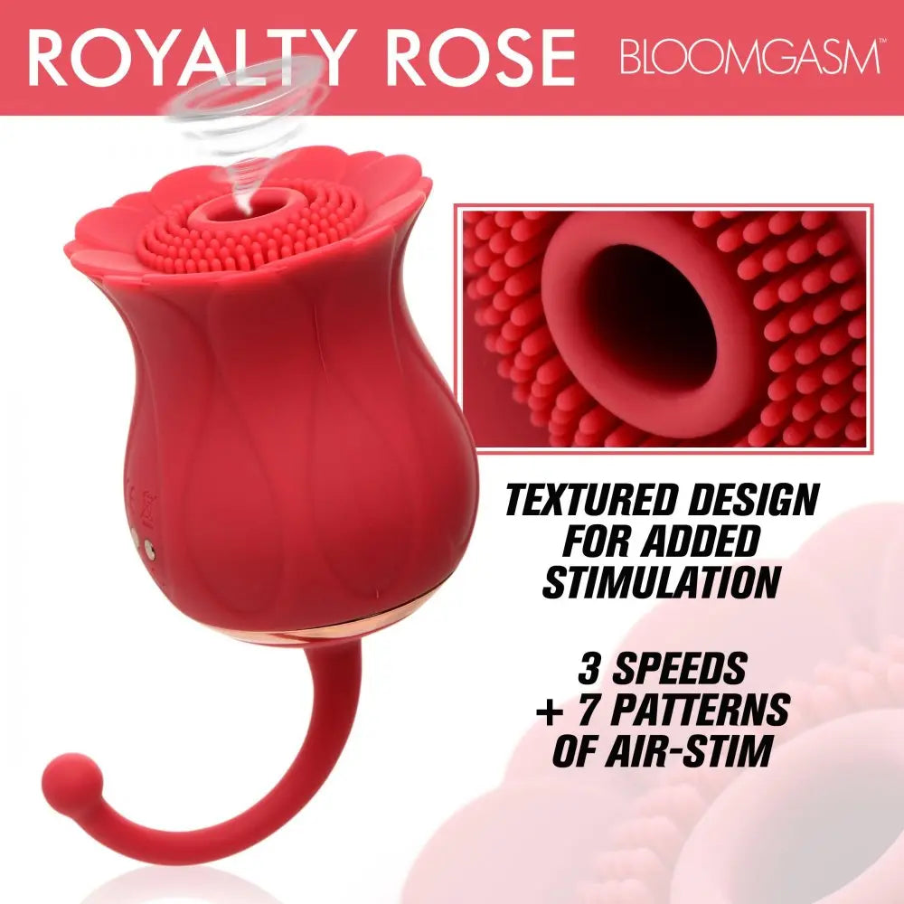 Royalty Rose Sex Toy Textured Suction Clit Stimulator  Nipple and Clit Toys