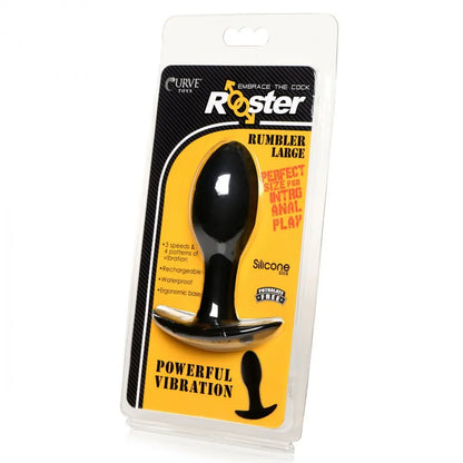 Rumbler Silicone Vibrating Butt Plug - Large  Vibrating Anal Sex Toy