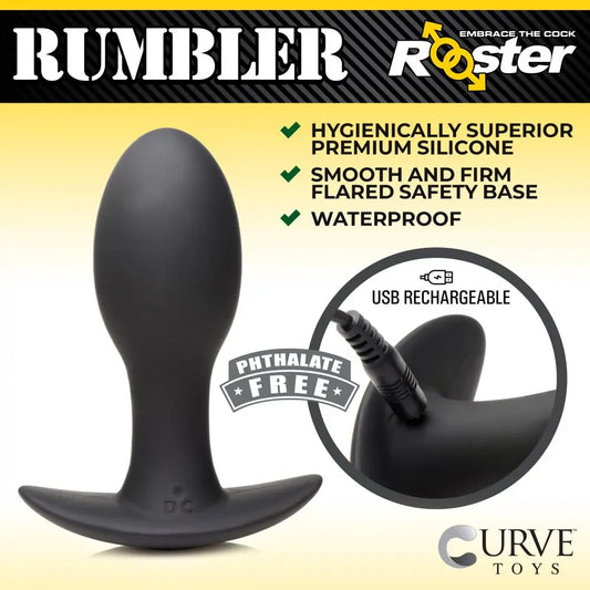 Rumbler Vibrating Silicone Butt Plug - Medium  Anal Plug Sex Toy