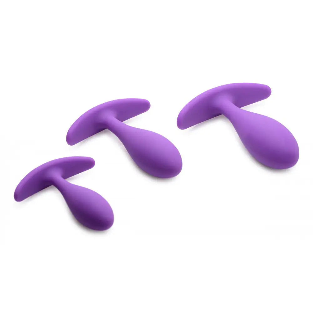 Rump Bumpers 3 Piece Silicone Anal Plug Set - Purple  Anal Plug Sex Toy