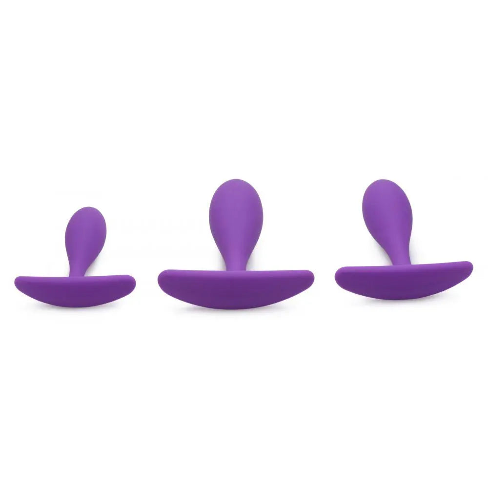 Rump Bumpers 3 Piece Silicone Anal Plug Set - Purple  Anal Plug Sex Toy