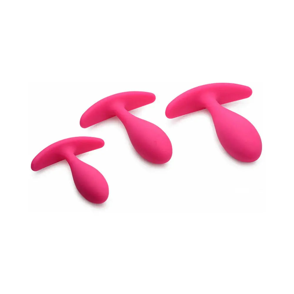 Rump Bumpers 3-Piece Silicone Anal Training Set Magenta  Anal Training