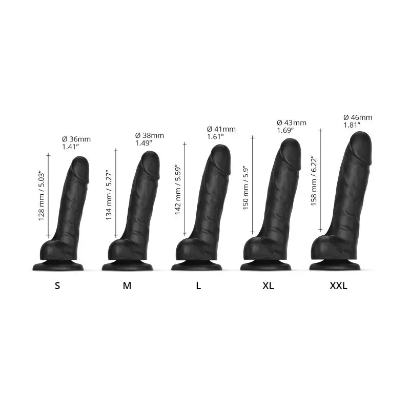 SLIDING SKIN REALISTIC DILDO BLACK L  Realistic Dildos