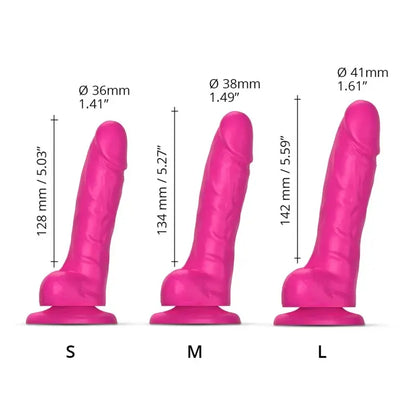 SLIDING SKIN REALISTIC DILDO FUCHSIA S  Realistic Dildos