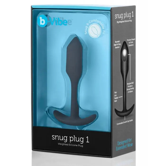 SNUG PLUG 1 | Beginner Weighted Butt Plug Anal Plug Sex Toy BLACK  Anal