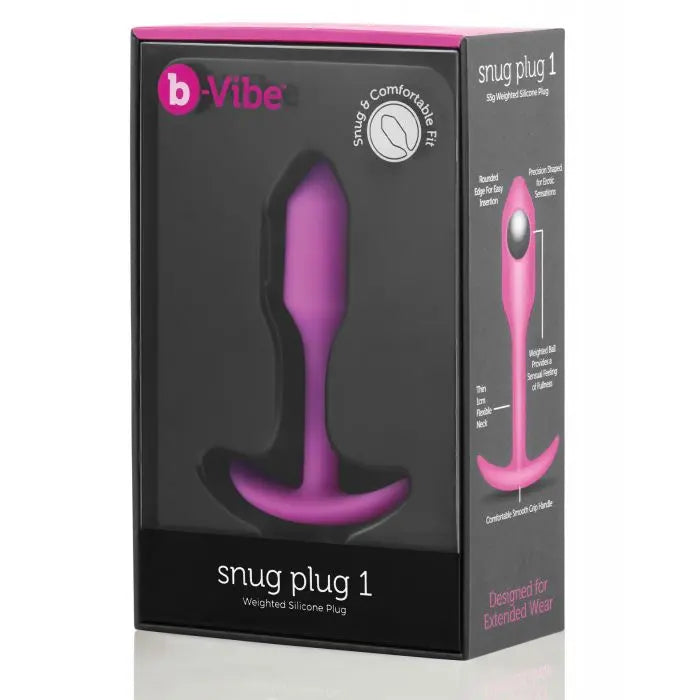 SNUG PLUG 1 | FUCHSIA Beginner Weighted Butt Plug Anal Sex Toy  Anal